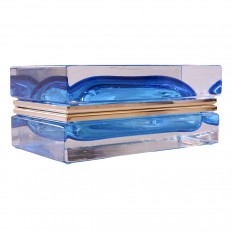 Rectangular Murano covered glass box